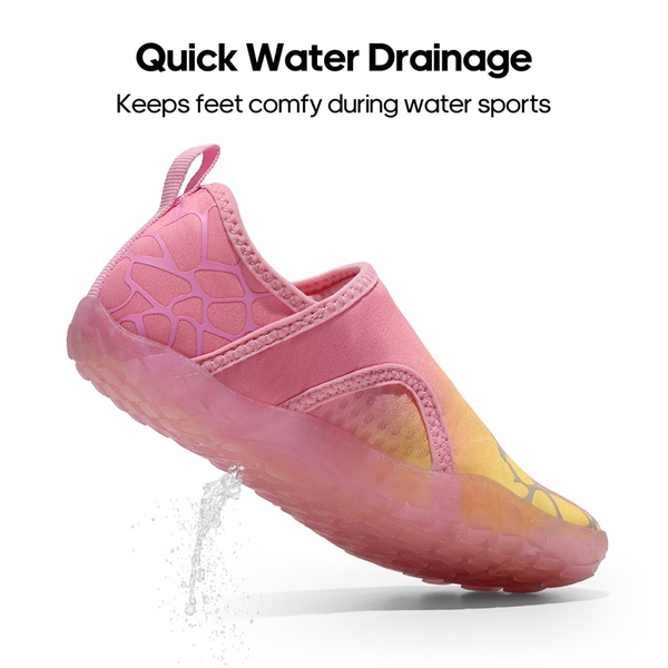 Boys & Girls Lightweight Water Shoes - PEACH COLORFUL - 2